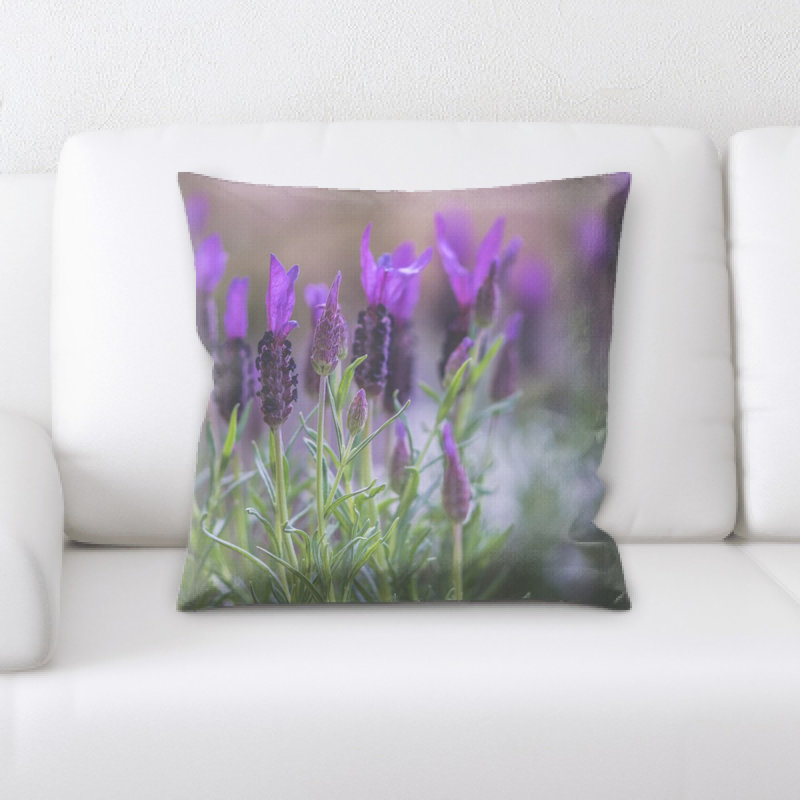 East Urban Home Lavender Throw Pillow Wayfair